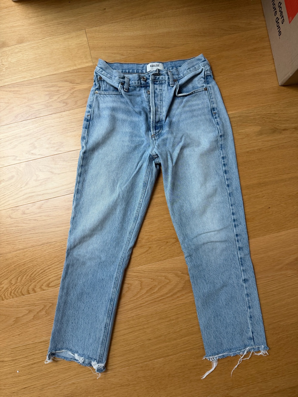 Agolde Riley straight leg crop jeans 25